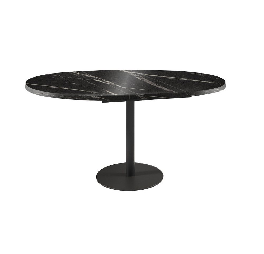 Feldmann-Wohnen Esstisch Borte (wählbar aus 16 verschiedenen Tischplatten- und 3 Gestellfarben, 1-St., pulverbeschichtetes Gestell, besonders attraktiv, schlicht elegant), 100 / 138x100x76cm ausziehbar mittels Erweiterungsstück von Feldmann-Wohnen