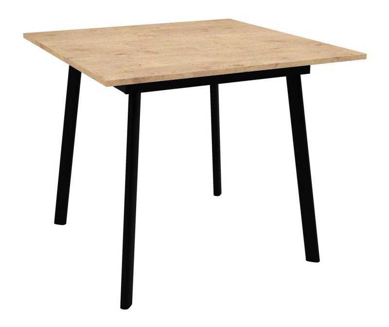 Feldmann-Wohnen Esstisch Ibsen (erweiterbar von 100 auf 140cm mtH. 1 Erweiterungsstück, 1-St., 3 Gestellfarben und 16 Tischplattenfarben, pulverbeschichtetes Gestell), 100-140x100x76cm, Tischplatten- & Gestellfarbe wählbar von Feldmann-Wohnen