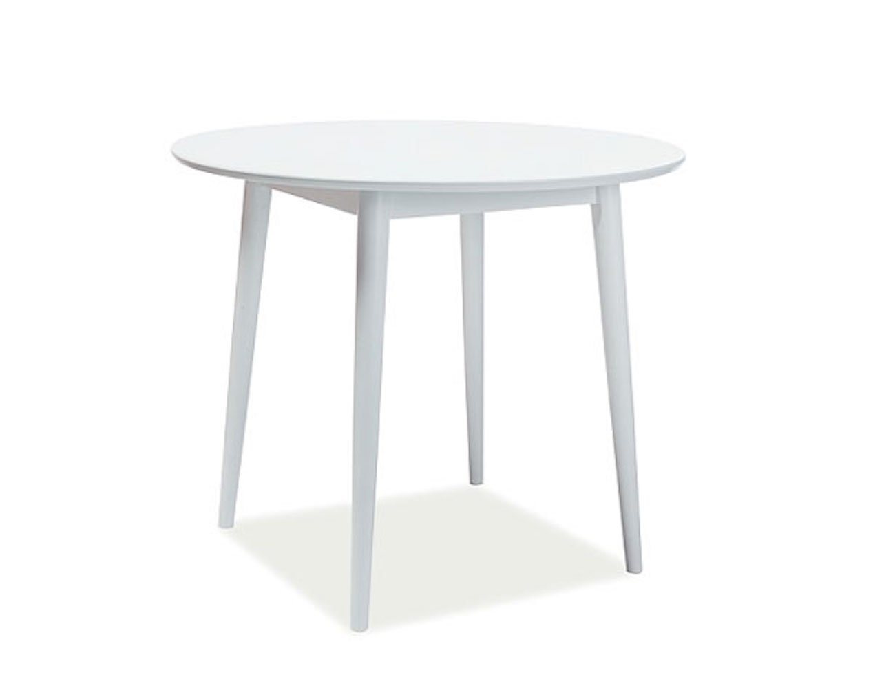 Feldmann-Wohnen Esstisch Larson (1-St), 90x90x75cm weiß runde Tischplatte von Feldmann-Wohnen