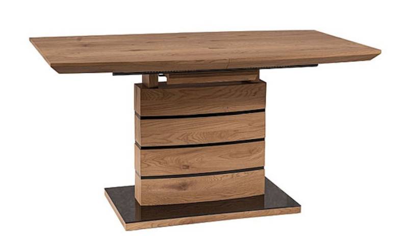 Feldmann-Wohnen Esstisch Leonardo (1-St), 140-180x80x76cm Eiche schwarz ausziehbar von Feldmann-Wohnen