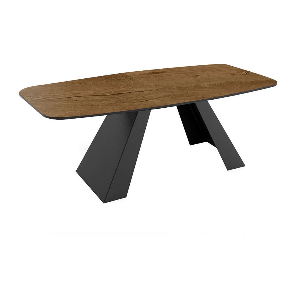 Feldmann-Wohnen Esstisch Myron (Myron, 1-St., moderne Optik, Tischplatte ausziehbar), 160 / 200cm ausziehbar Eiche Lefkas dunkel von Feldmann-Wohnen