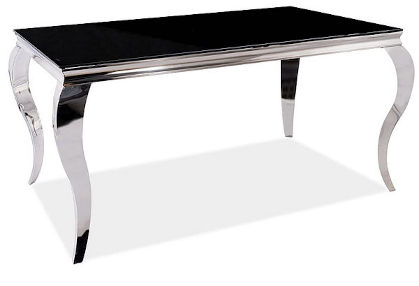 Feldmann-Wohnen Esstisch Prince (1-St), 180x90x75cm schwarz Chrom Feldmann-Wohnen Esstisch Prince (1-St), 180x90x75cm schwarz Chrom von Feldmann-Wohnen