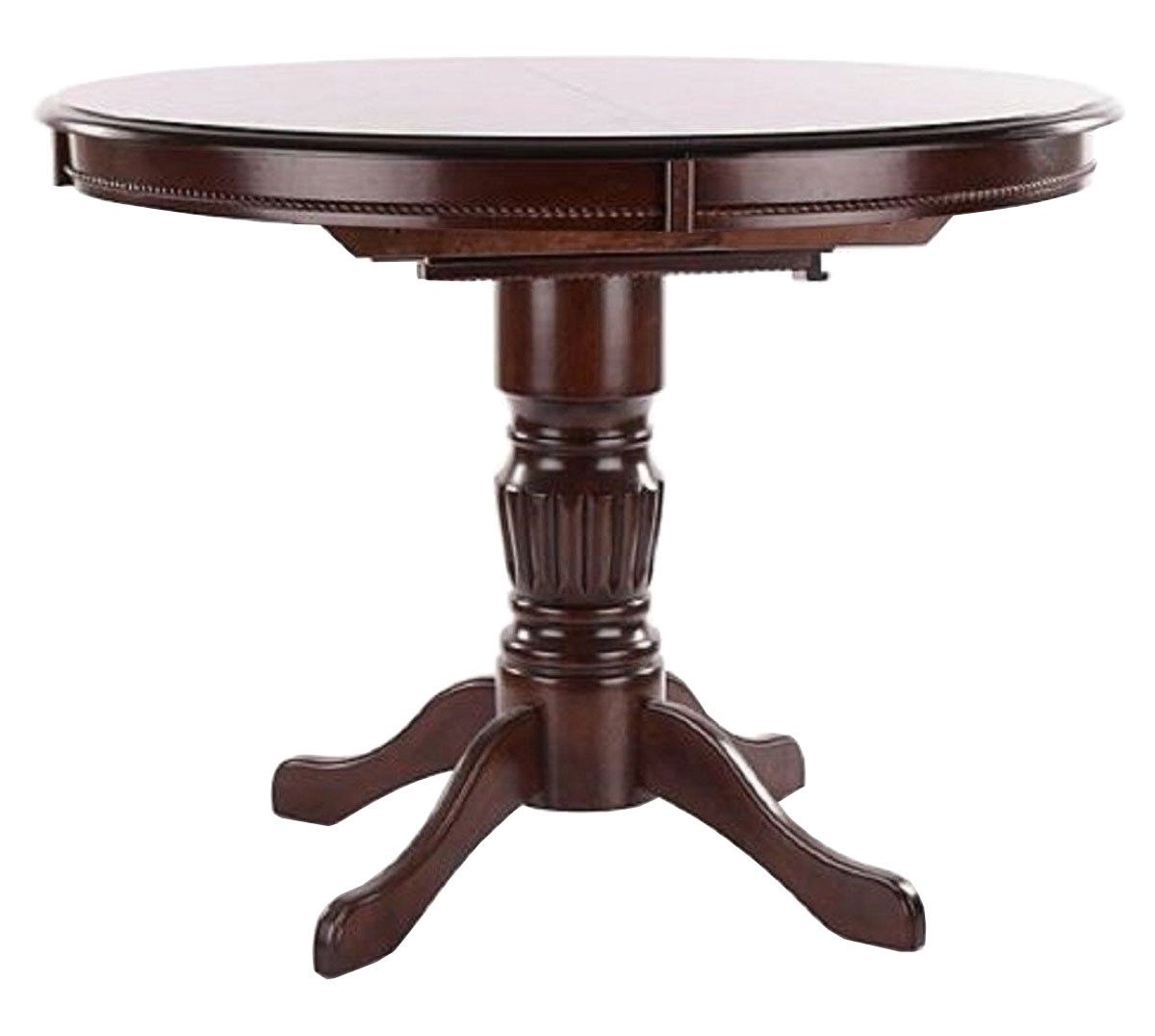 Feldmann-Wohnen Esszimmer-Set Olivia, (ausziehbar, dekorative Fräsungen, moderner Landhausstil, Essgruppe), Esszimer-Set Nussbaum dunkel / Tisch ohne Stühle von Feldmann-Wohnen