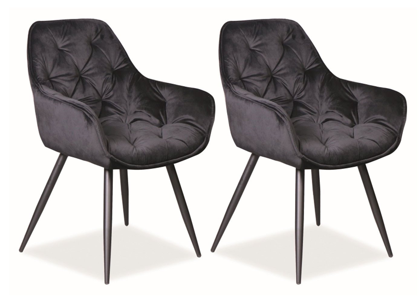 Feldmann-Wohnen Esszimmerstuhl Cherry (2 St), schwarz 2er Set von Feldmann-Wohnen