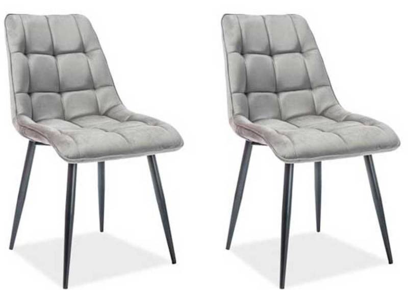 Feldmann-Wohnen Esszimmerstuhl Chic (2 St), grau 2er Set von Feldmann-Wohnen