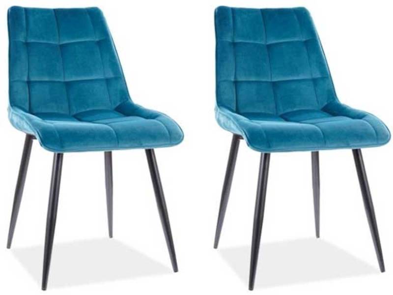 Feldmann-Wohnen Esszimmerstuhl Chic (2 St), türkis 2er Set von Feldmann-Wohnen