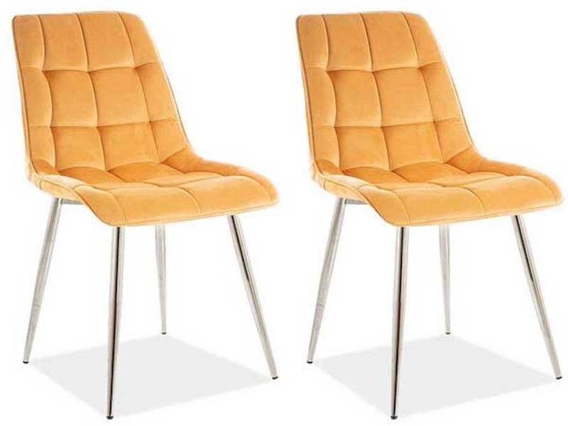 Feldmann-Wohnen Esszimmerstuhl Chik (2 St), curry 2er Set von Feldmann-Wohnen