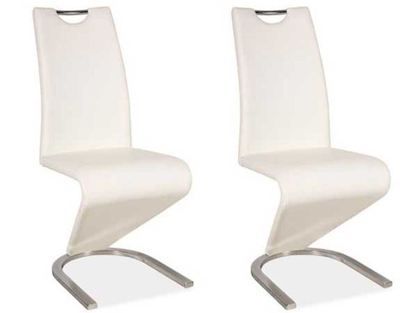 Feldmann-Wohnen Esszimmerstuhl H-090 (2 St), weiß 2er Set von Feldmann-Wohnen