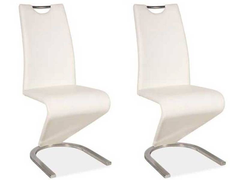 Feldmann-Wohnen Esszimmerstuhl H-090 (2 St), weiß 2er Set von Feldmann-Wohnen