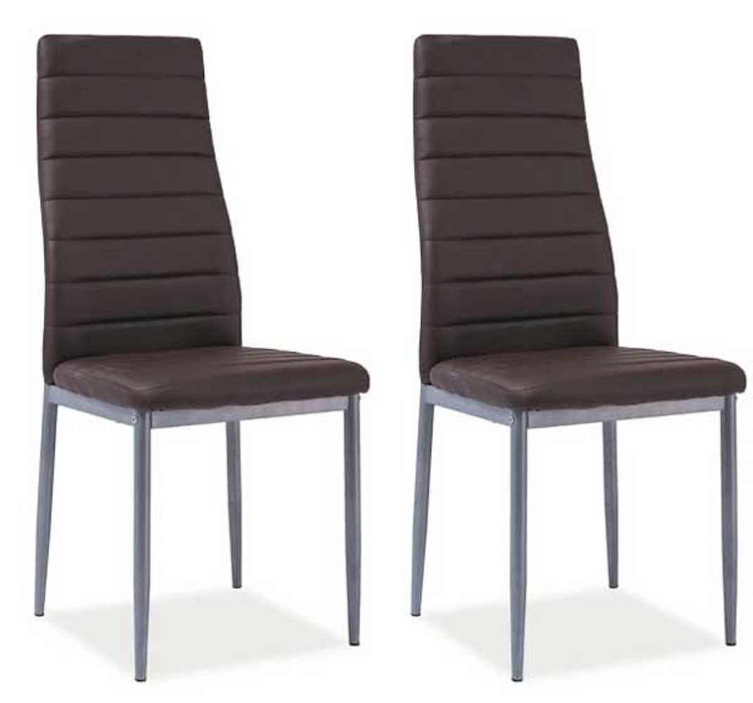 Feldmann-Wohnen Esszimmerstuhl H-261 (2 St), braun 2er Set von Feldmann-Wohnen