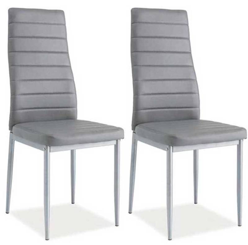 Feldmann-Wohnen Esszimmerstuhl H-261 (2 St), grau 2er Set von Feldmann-Wohnen