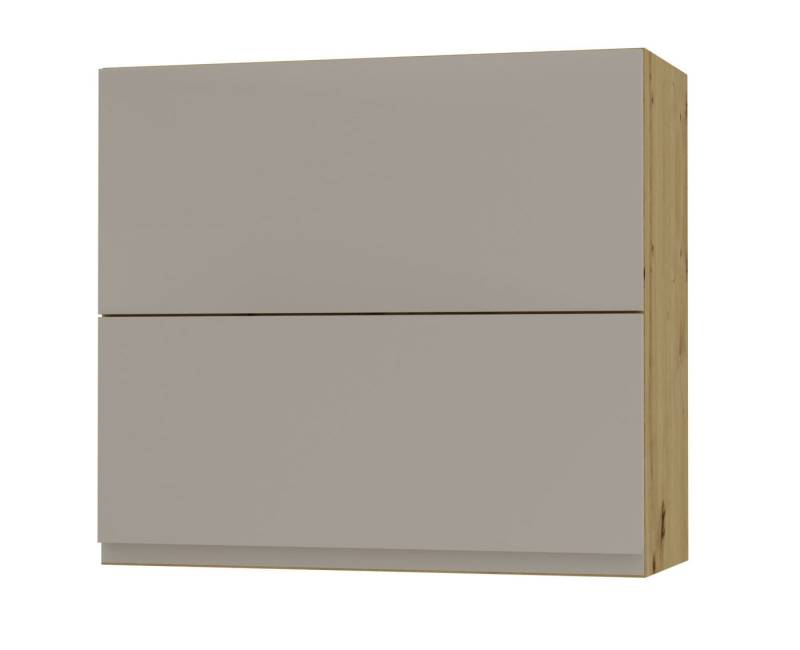 Feldmann-Wohnen Faltlifthängeschrank Avellino (W8B/80, Klapphängeschrank mit Blum Aventos Hochklappbeschlag, 1-St., moderne Optik, Acrylfronten, Griffmulden) 80x32,5x72cm grifflos Eiche Artisan - cashmere Acryl (VE-W8B/80-AV) von Feldmann-Wohnen