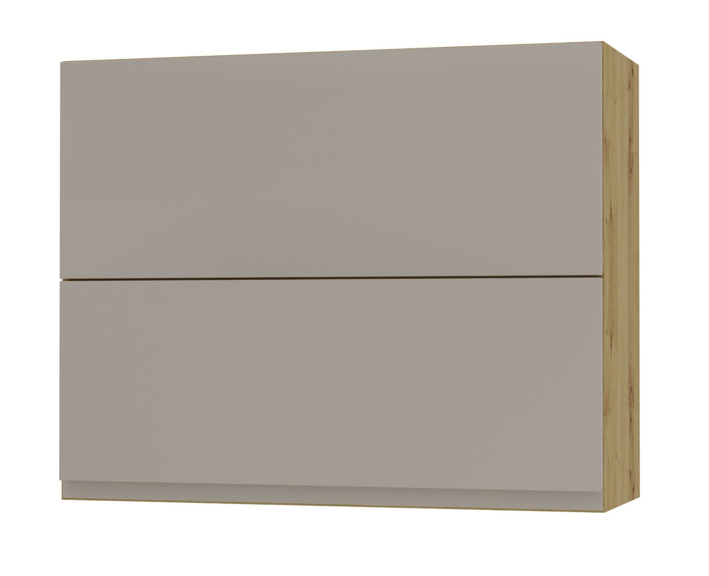 Feldmann-Wohnen Faltlifthängeschrank Avellino (W8B/90, Klapphängeschrank mit Blum Aventos Hochklappbeschlag, 1-St., moderne Optik, Acrylfronten, Griffmulden) 90x32,5x72cm grifflos Eiche Artisan - cashmere Acryl (VE-W8B/90-AV) von Feldmann-Wohnen