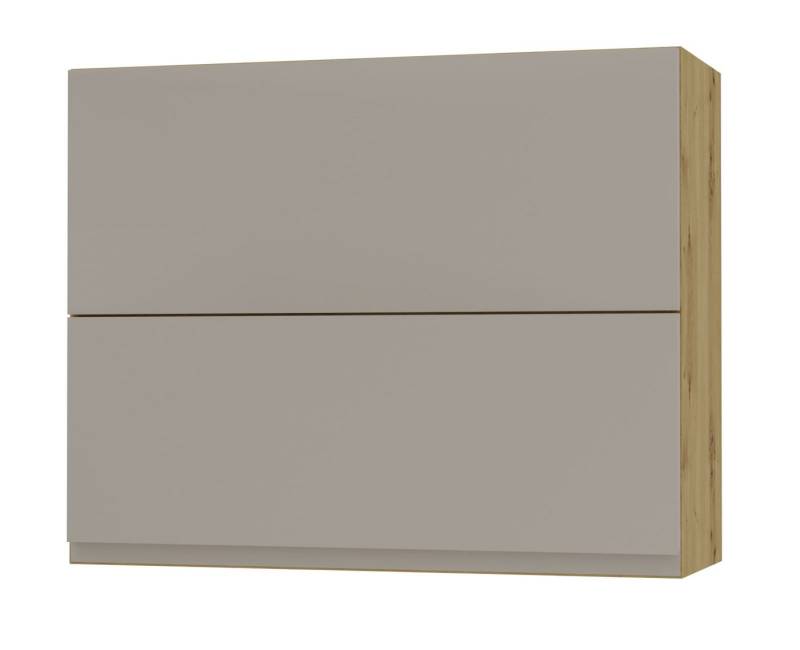 Feldmann-Wohnen Faltlifthängeschrank Avellino (W8B/90, Klapphängeschrank mit Blum Aventos Hochklappbeschlag, 1-St., moderne Optik, Acrylfronten, Griffmulden) 90x32,5x72cm grifflos Eiche Artisan - cashmere Acryl (VE-W8B/90-AV) von Feldmann-Wohnen
