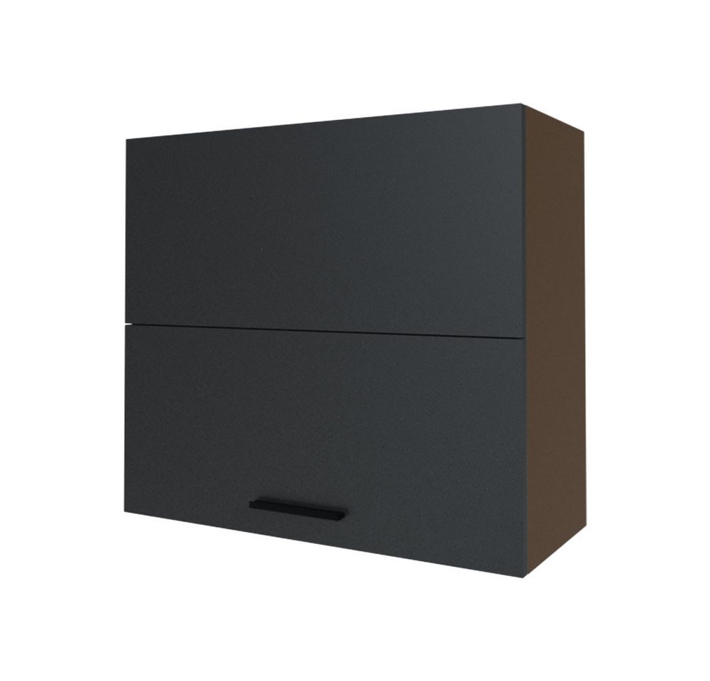 Feldmann-Wohnen Faltlifthängeschrank Bonn (W8B/80-AV, 2-geteilte Hochfaltklappe, 2 Einlegeböden, 1-St., moderne Optik, MDF Fronten) lava / graphit matt von Feldmann-Wohnen