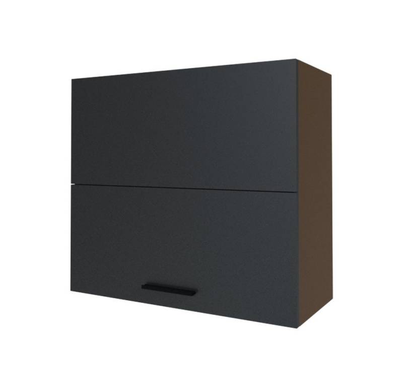 Feldmann-Wohnen Faltlifthängeschrank Bonn (W8B/80-AV, 2-geteilte Hochfaltklappe, 2 Einlegeböden, 1-St., moderne Optik, MDF Fronten) lava / graphit matt von Feldmann-Wohnen