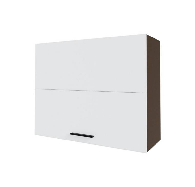 Feldmann-Wohnen Faltlifthängeschrank Bonn (W8B/90-AV, 2-geteilte Hochfaltklappe, 2 Einlegeböden, 1-St., moderne Optik, MDF Fronten) lava / weiß matt von Feldmann-Wohnen
