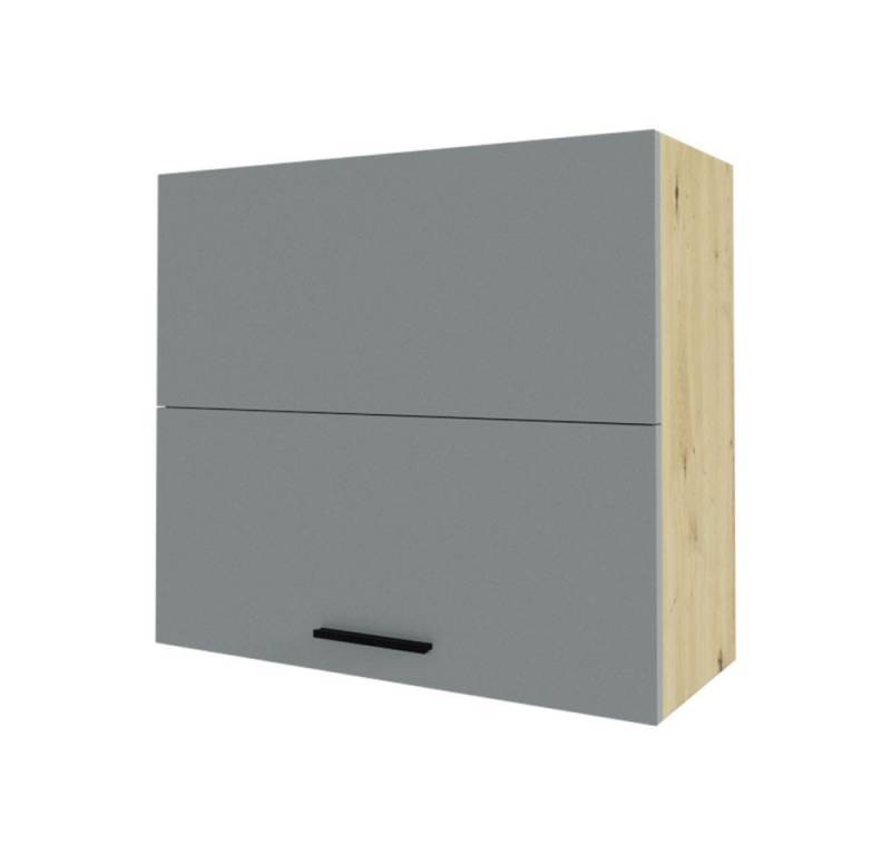 Feldmann-Wohnen Faltlifthängeschrank Bonn (W8B/80-AV, 2-geteilte Hochfaltklappe, 2 Einlegeböden, 1-St., moderne Optik, MDF Fronten) Eiche Artisan / dust grey matt von Feldmann-Wohnen