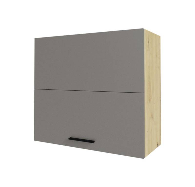 Feldmann-Wohnen Faltlifthängeschrank Bonn (W8B/80-AV, 2-geteilte Hochfaltklappe, 2 Einlegeböden, 1-St., moderne Optik, MDF Fronten) Eiche Artisan / stone grey matt von Feldmann-Wohnen