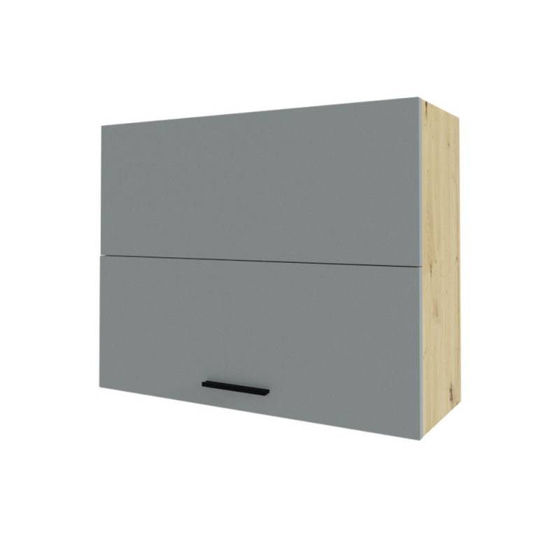 Feldmann-Wohnen Faltlifthängeschrank Bonn (W8B/90-AV, 2-geteilte Hochfaltklappe, 2 Einlegeböden, 1-St., moderne Optik, MDF Fronten) Eiche Artisan / dust grey matt von Feldmann-Wohnen