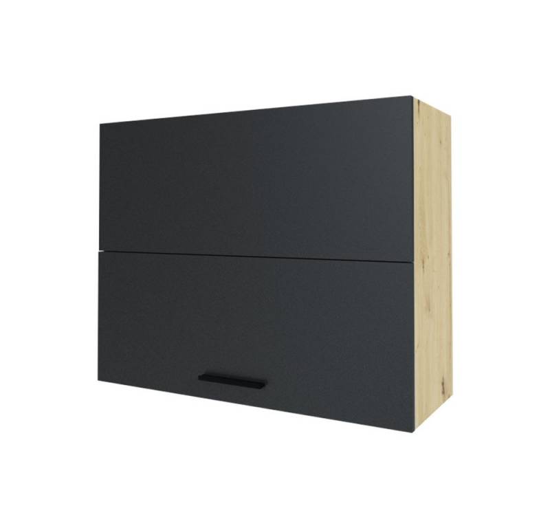 Feldmann-Wohnen Faltlifthängeschrank Bonn (W8B/90-AV, 2-geteilte Hochfaltklappe, 2 Einlegeböden, 1-St., moderne Optik, MDF Fronten) Eiche Artisan / graphit matt von Feldmann-Wohnen