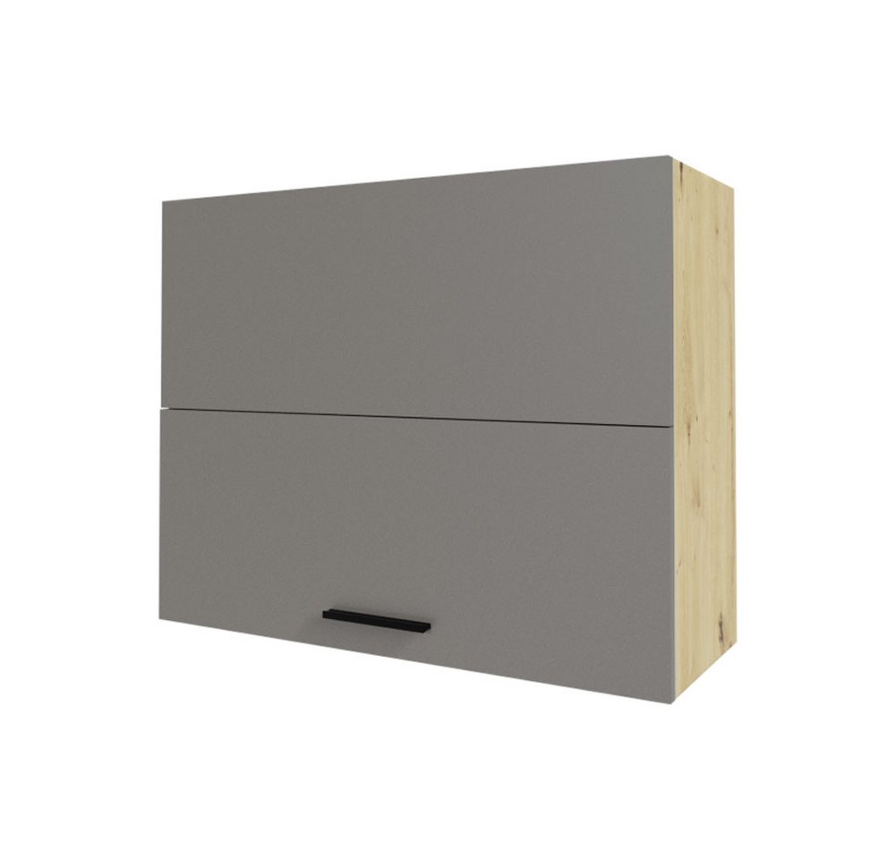 Feldmann-Wohnen Faltlifthängeschrank Bonn (W8B/90-AV, 2-geteilte Hochfaltklappe, 2 Einlegeböden, 1-St., moderne Optik, MDF Fronten) Eiche Artisan / stone grey matt von Feldmann-Wohnen