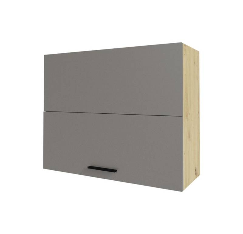 Feldmann-Wohnen Faltlifthängeschrank Bonn (W8B/90-AV, 2-geteilte Hochfaltklappe, 2 Einlegeböden, 1-St., moderne Optik, MDF Fronten) Eiche Artisan / stone grey matt von Feldmann-Wohnen