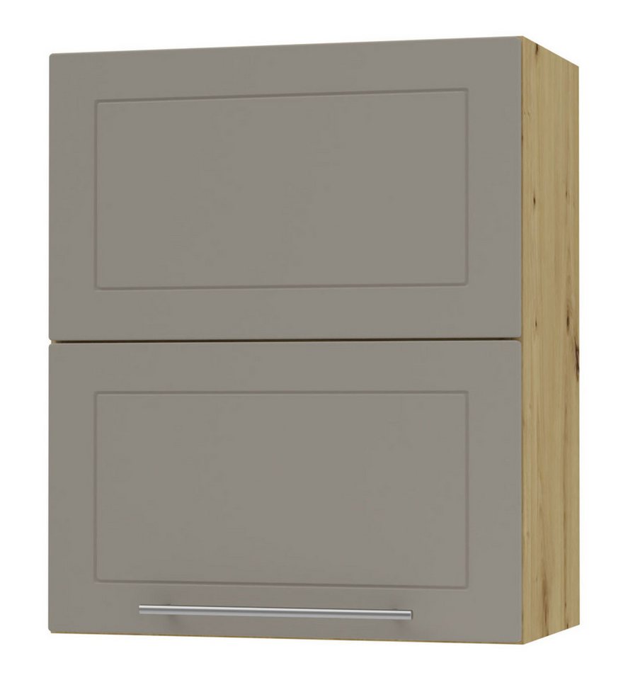 Feldmann-Wohnen Faltlifthängeschrank Kvantum (Klappenbeschläge mit Soft-Close-Funktion, 1-St., Fronten mit dekorativen Fräsungen und leicht abgerundeten Ecken) 60x32,5x72cm Front- und Korpusfarbe wählbar mit Hochfaltklappe von Feldmann-Wohnen
