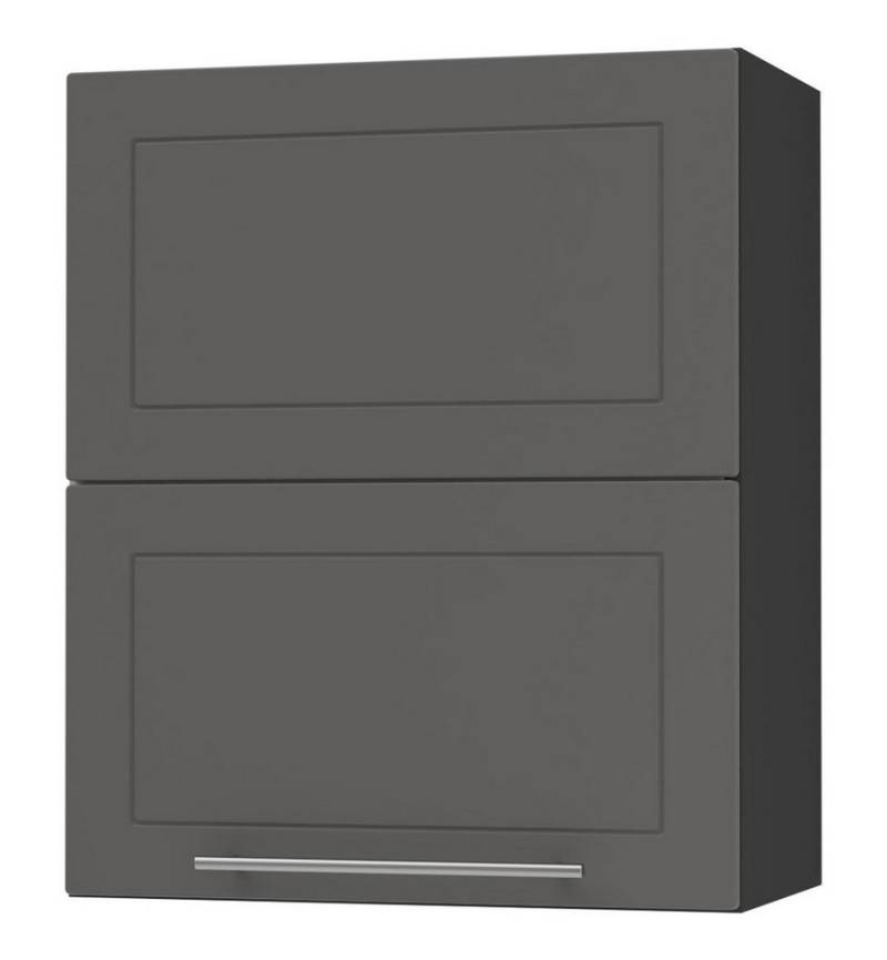 Feldmann-Wohnen Faltlifthängeschrank Kvantum (Klappenbeschläge mit Soft-Close-Funktion, 1-St., Fronten mit dekorativen Fräsungen und leicht abgerundeten Ecken) 60x32,5x72cm Front- und Korpusfarbe wählbar mit Hochfaltklappe von Feldmann-Wohnen