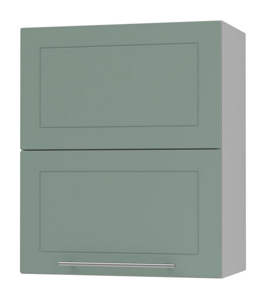 Feldmann-Wohnen Faltlifthängeschrank Kvantum (Klappenbeschläge mit Soft-Close-Funktion, 1-St., Fronten mit dekorativen Fräsungen und leicht abgerundeten Ecken) 60x32,5x72cm Front- und Korpusfarbe wählbar mit Hochfaltklappe von Feldmann-Wohnen
