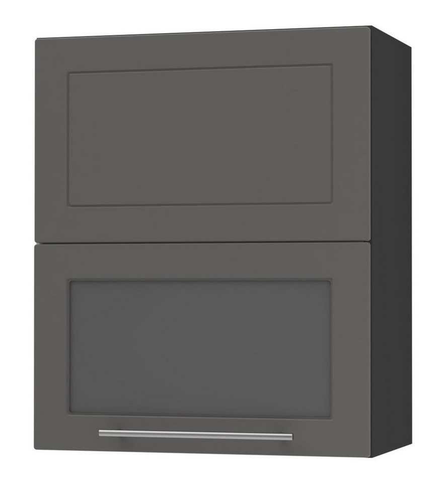Feldmann-Wohnen Faltlifthängeschrank Kvantum (Klappenbeschläge mit Soft-Close-Funktion, 1-St., Fronten mit dekorativen Fräsungen und leicht abgerundeten Ecken) 60x32,5x72cm Front- und Korpusfarbe wählbar mit Hochfaltklappe von Feldmann-Wohnen