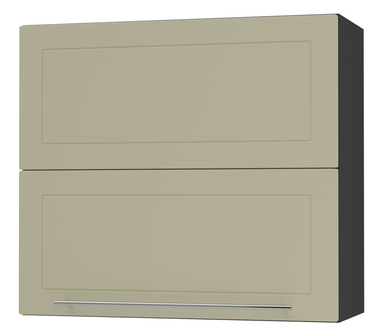 Feldmann-Wohnen Faltlifthängeschrank Kvantum (Klappenbeschläge mit Soft-Close-Funktion, 1-St., Fronten mit dekorativen Fräsungen und leicht abgerundeten Ecken) 80x32,5x72cm Front- und Korpusfarbe wählbar mit Hochfaltklappe von Feldmann-Wohnen