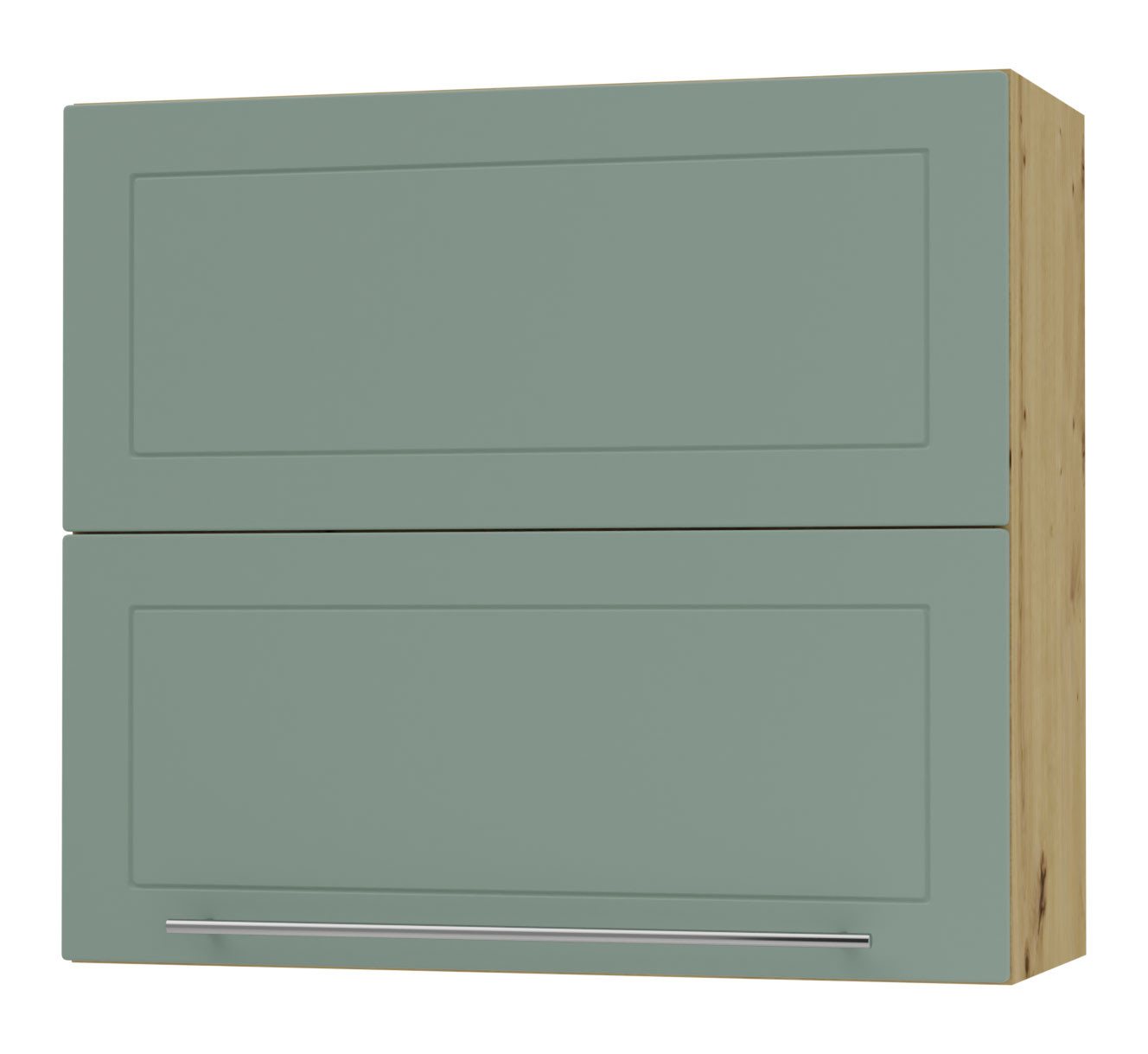 Feldmann-Wohnen Faltlifthängeschrank Kvantum (Klappenbeschläge mit Soft-Close-Funktion, 1-St., Fronten mit dekorativen Fräsungen und leicht abgerundeten Ecken) 80x32,5x72cm Front- und Korpusfarbe wählbar mit Hochfaltklappe von Feldmann-Wohnen