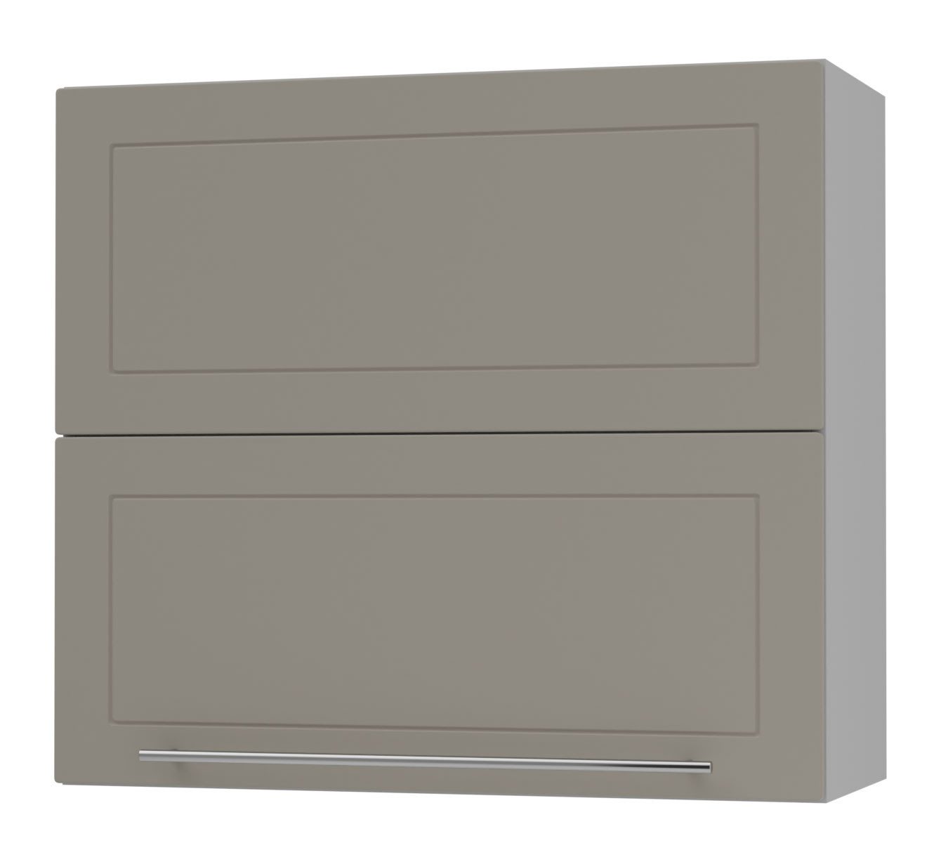 Feldmann-Wohnen Faltlifthängeschrank Kvantum (Klappenbeschläge mit Soft-Close-Funktion, 1-St., Fronten mit dekorativen Fräsungen und leicht abgerundeten Ecken) 80x32,5x72cm Front- und Korpusfarbe wählbar mit Hochfaltklappe von Feldmann-Wohnen