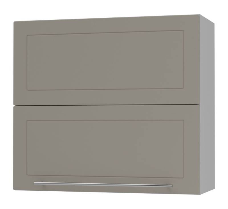 Feldmann-Wohnen Faltlifthängeschrank Kvantum (Klappenbeschläge mit Soft-Close-Funktion, 1-St., Fronten mit dekorativen Fräsungen und leicht abgerundeten Ecken) 80x32,5x72cm Front- und Korpusfarbe wählbar mit Hochfaltklappe von Feldmann-Wohnen