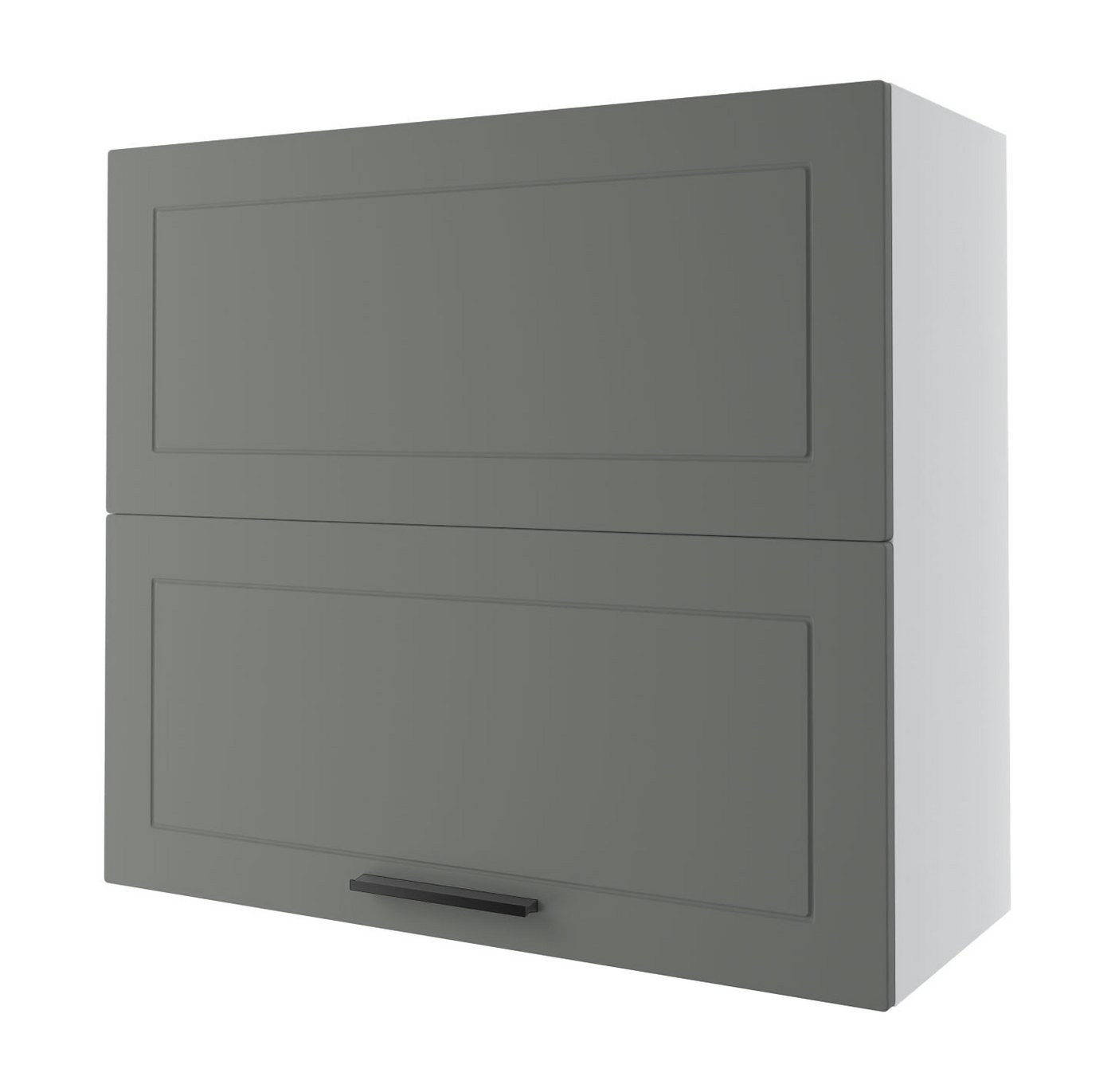 Feldmann-Wohnen Faltlifthängeschrank Kvantum (Klappenbeschläge mit Soft-Close-Funktion, 1-St., Fronten mit dekorativen Fräsungen und leicht abgerundeten Ecken) 80x32,5x72cm Front- und Korpusfarbe wählbar mit Hochfaltklappe von Feldmann-Wohnen