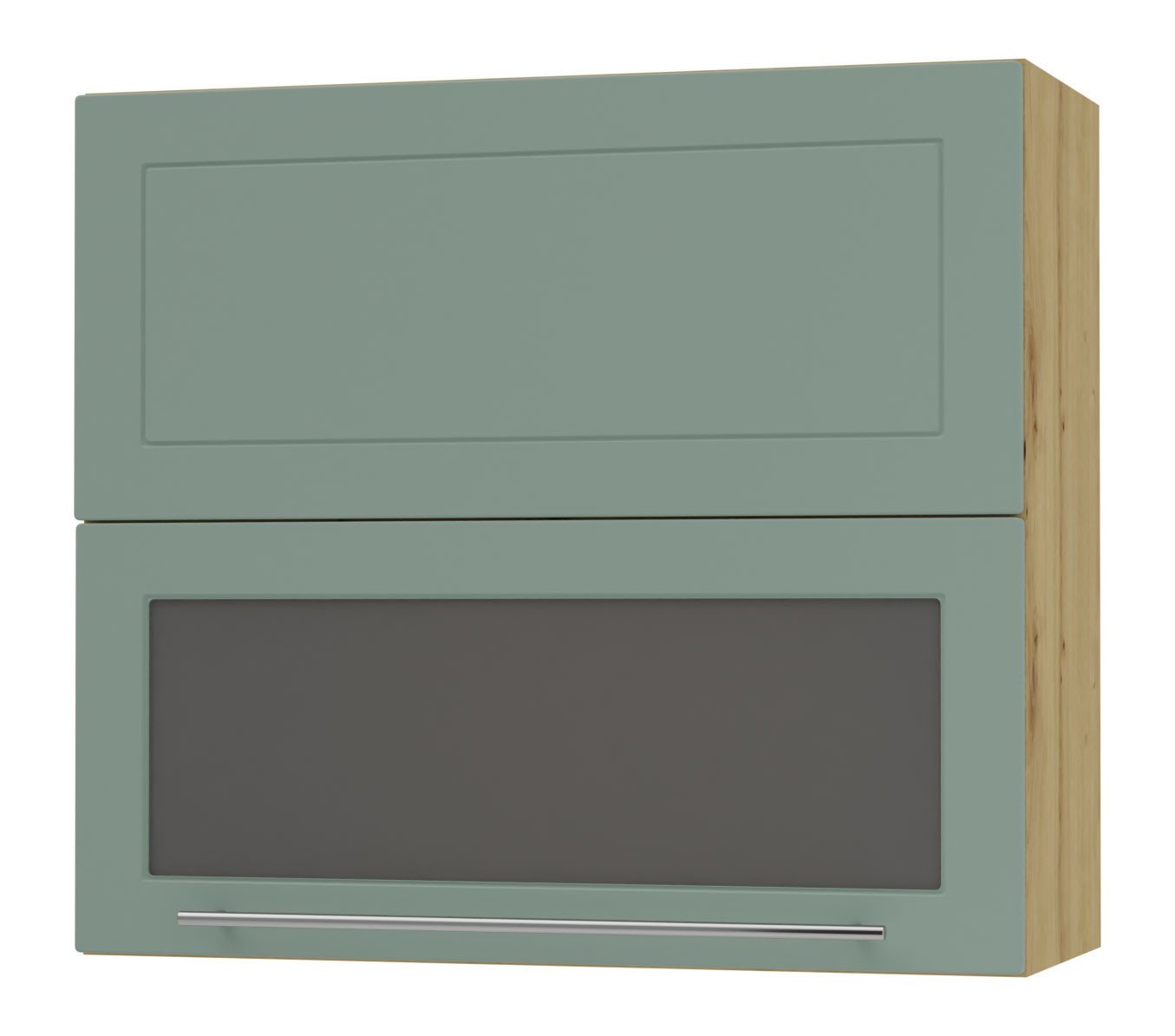 Feldmann-Wohnen Faltlifthängeschrank Kvantum (Klappenbeschläge mit Soft-Close-Funktion, 1-St., Fronten mit dekorativen Fräsungen und leicht abgerundeten Ecken) 80x32,5x72cm Front- und Korpusfarbe wählbar mit Hochfaltklappe von Feldmann-Wohnen
