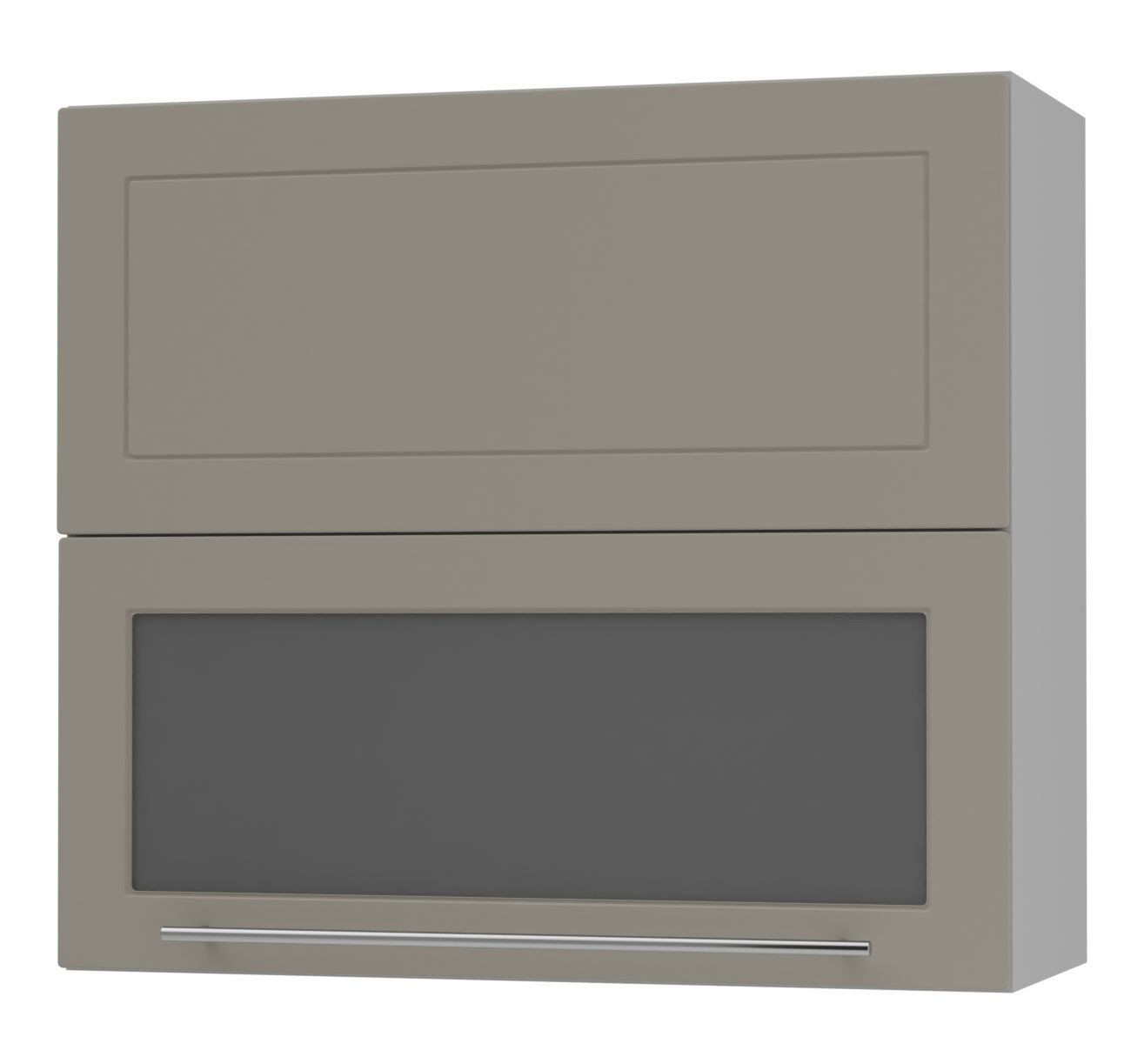 Feldmann-Wohnen Faltlifthängeschrank Kvantum (Klappenbeschläge mit Soft-Close-Funktion, 1-St., Fronten mit dekorativen Fräsungen und leicht abgerundeten Ecken) 80x32,5x72cm Front- und Korpusfarbe wählbar mit Hochfaltklappe von Feldmann-Wohnen