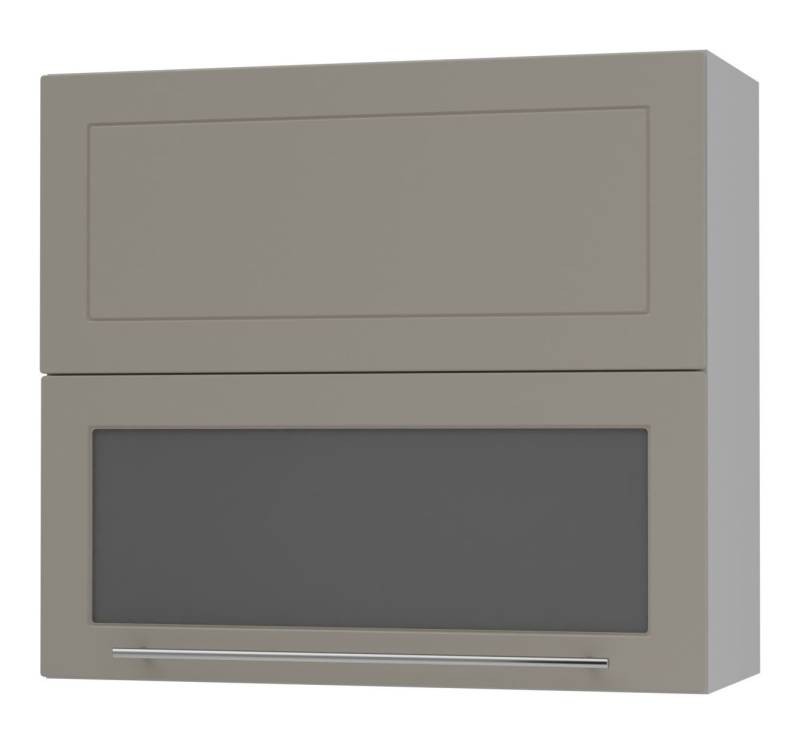 Feldmann-Wohnen Faltlifthängeschrank Kvantum (Klappenbeschläge mit Soft-Close-Funktion, 1-St., Fronten mit dekorativen Fräsungen und leicht abgerundeten Ecken) 80x32,5x72cm Front- und Korpusfarbe wählbar mit Hochfaltklappe von Feldmann-Wohnen