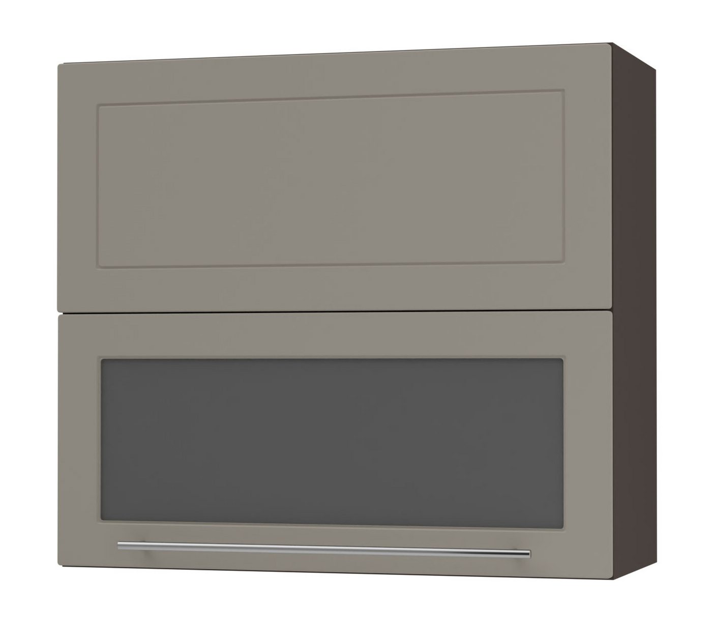 Feldmann-Wohnen Faltlifthängeschrank Kvantum (Klappenbeschläge mit Soft-Close-Funktion, 1-St., Fronten mit dekorativen Fräsungen und leicht abgerundeten Ecken) 80x32,5x72cm Front- und Korpusfarbe wählbar mit Hochfaltklappe von Feldmann-Wohnen