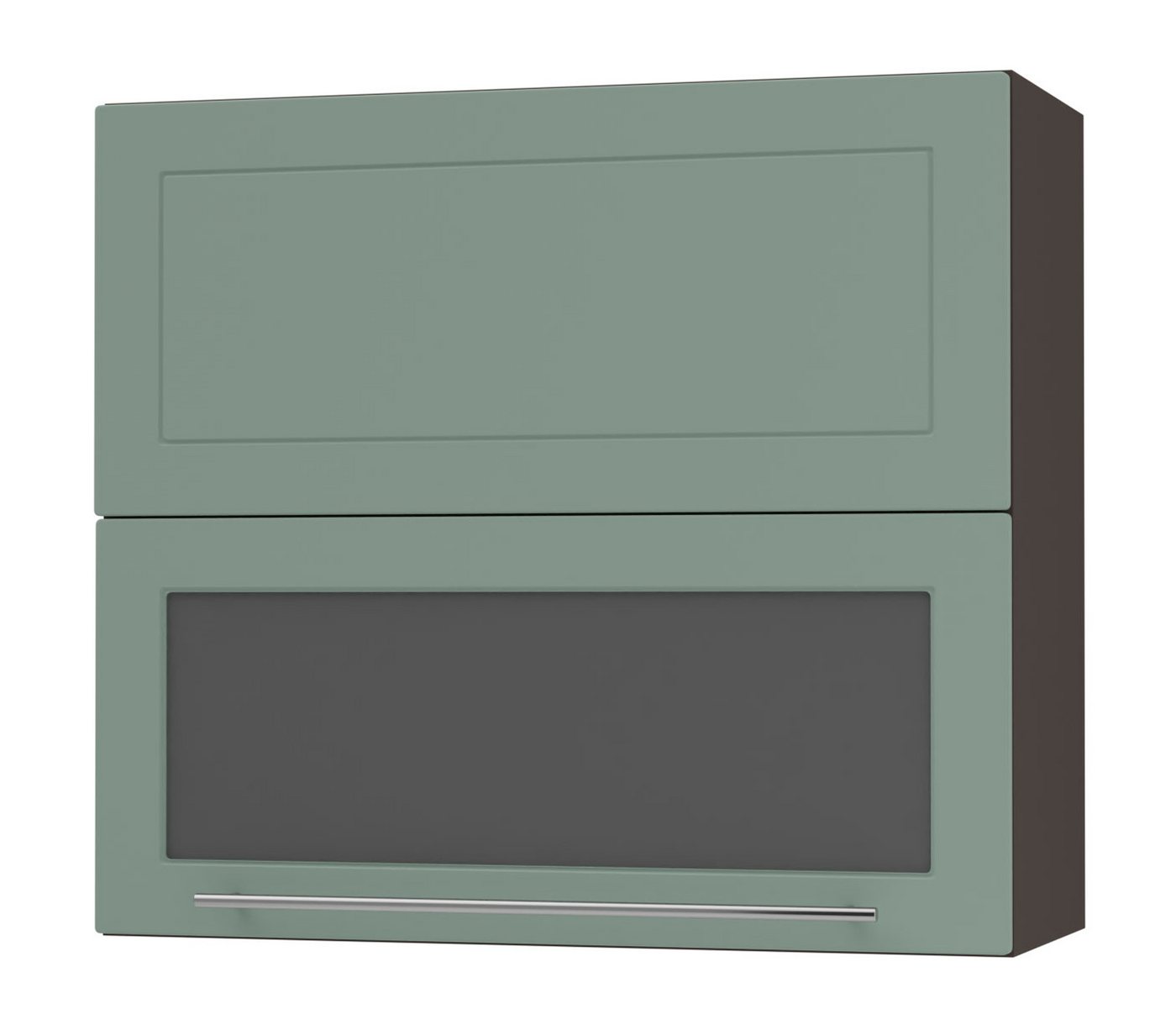 Feldmann-Wohnen Faltlifthängeschrank Kvantum (Klappenbeschläge mit Soft-Close-Funktion, 1-St., Fronten mit dekorativen Fräsungen und leicht abgerundeten Ecken) 80x32,5x72cm Front- und Korpusfarbe wählbar mit Hochfaltklappe von Feldmann-Wohnen