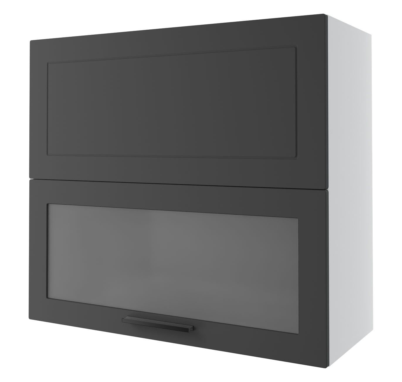 Feldmann-Wohnen Faltlifthängeschrank Kvantum (Klappenbeschläge mit Soft-Close-Funktion, 1-St., Fronten mit dekorativen Fräsungen und leicht abgerundeten Ecken) 80x32,5x72cm Front- und Korpusfarbe wählbar mit Hochfaltklappe von Feldmann-Wohnen