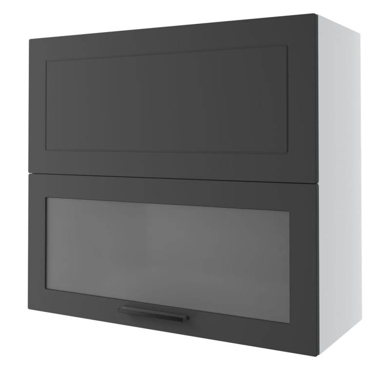 Feldmann-Wohnen Faltlifthängeschrank Kvantum (Klappenbeschläge mit Soft-Close-Funktion, 1-St., Fronten mit dekorativen Fräsungen und leicht abgerundeten Ecken) 80x32,5x72cm Front- und Korpusfarbe wählbar mit Hochfaltklappe von Feldmann-Wohnen