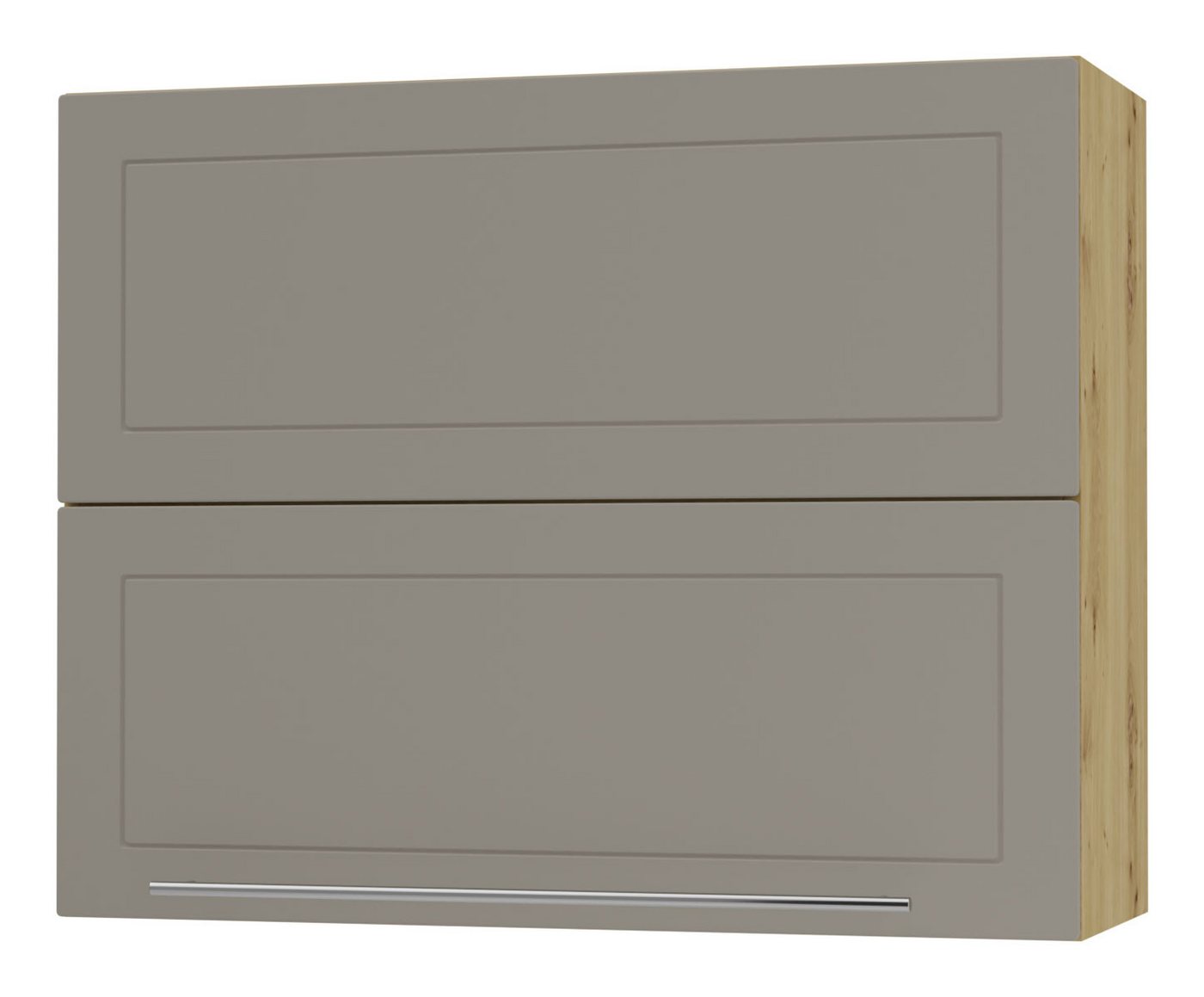 Feldmann-Wohnen Faltlifthängeschrank Kvantum (Klappenbeschläge mit Soft-Close-Funktion, 1-St., Fronten mit dekorativen Fräsungen und leicht abgerundeten Ecken) 90x32,5x72cm Front- und Korpusfarbe wählbar mit Hochfaltklappe von Feldmann-Wohnen