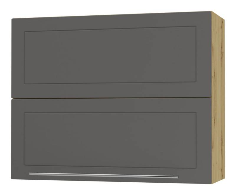 Feldmann-Wohnen Faltlifthängeschrank Kvantum (Klappenbeschläge mit Soft-Close-Funktion, 1-St., Fronten mit dekorativen Fräsungen und leicht abgerundeten Ecken) 90x32,5x72cm Front- und Korpusfarbe wählbar mit Hochfaltklappe von Feldmann-Wohnen