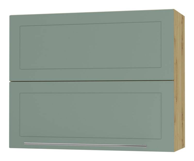 Feldmann-Wohnen Faltlifthängeschrank Kvantum (Klappenbeschläge mit Soft-Close-Funktion, 1-St., Fronten mit dekorativen Fräsungen und leicht abgerundeten Ecken) 90x32,5x72cm Front- und Korpusfarbe wählbar mit Hochfaltklappe von Feldmann-Wohnen