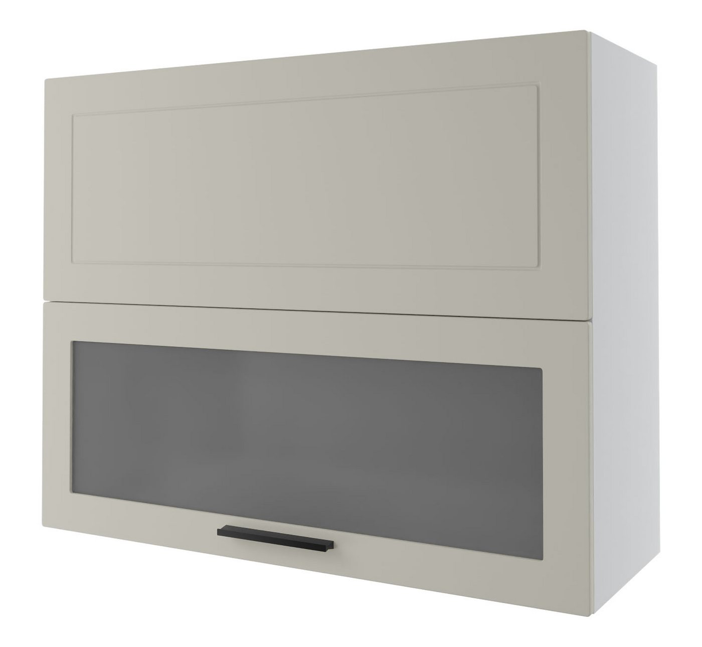 Feldmann-Wohnen Faltlifthängeschrank Kvantum (Klappenbeschläge mit Soft-Close-Funktion, 1-St., Fronten mit dekorativen Fräsungen und leicht abgerundeten Ecken) 90x32,5x72cm Front- und Korpusfarbe wählbar mit Hochfaltklappe von Feldmann-Wohnen