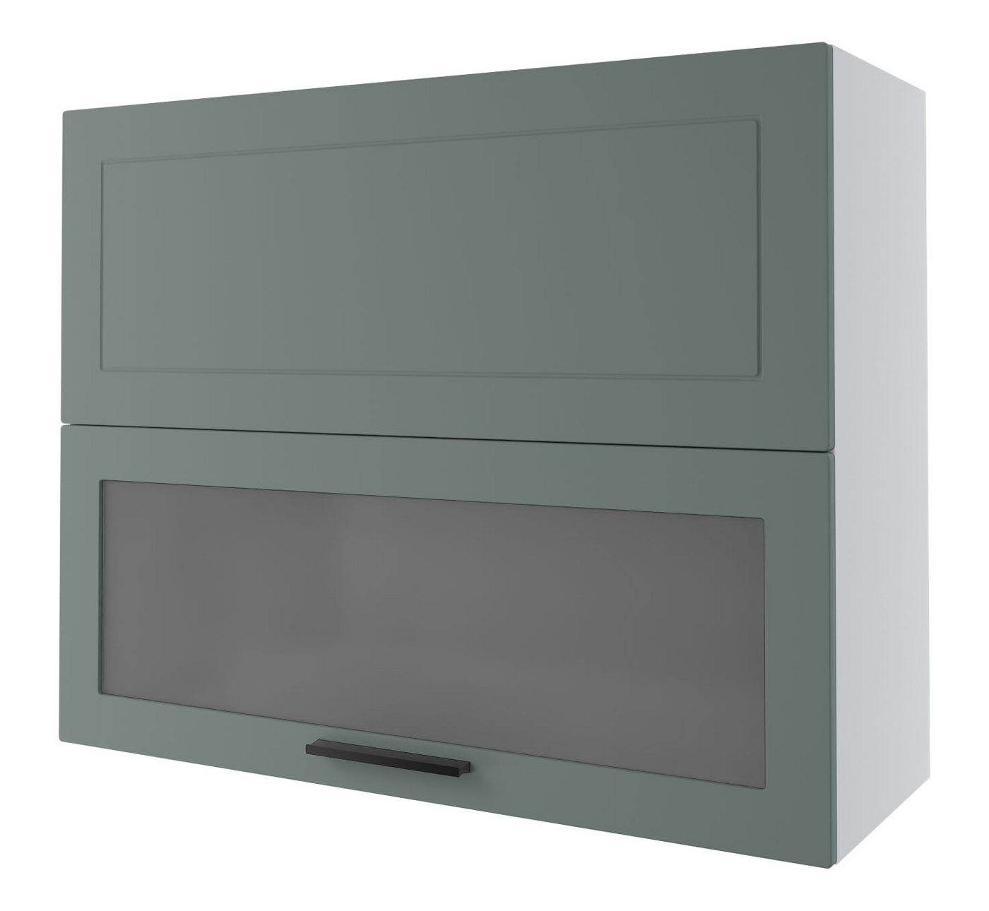 Feldmann-Wohnen Faltlifthängeschrank Kvantum (Klappenbeschläge mit Soft-Close-Funktion, 1-St., Fronten mit dekorativen Fräsungen und leicht abgerundeten Ecken) 90x32,5x72cm Front- und Korpusfarbe wählbar mit Hochfaltklappe von Feldmann-Wohnen