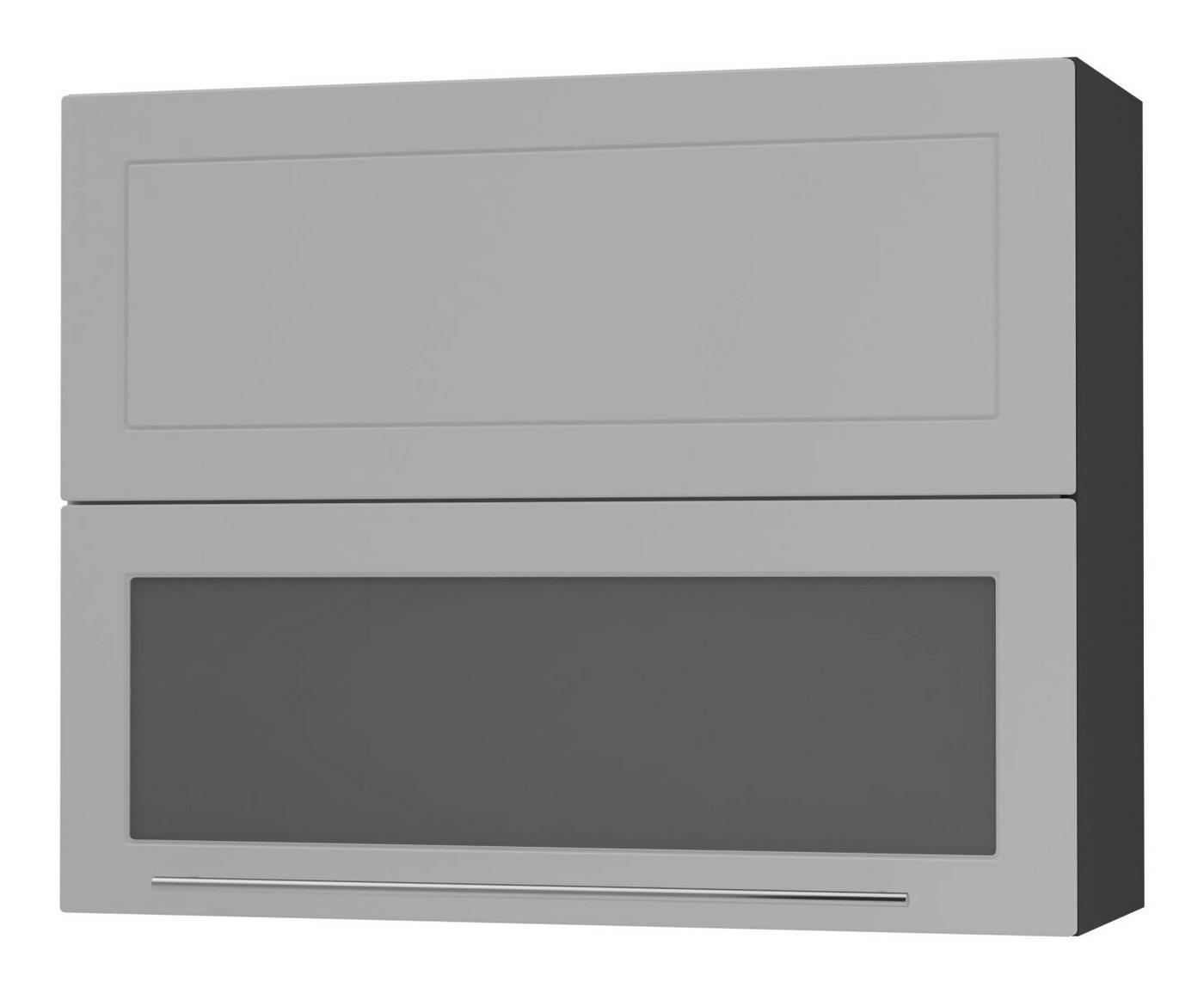 Feldmann-Wohnen Faltlifthängeschrank Kvantum (Klappenbeschläge mit Soft-Close-Funktion, 1-St., Fronten mit dekorativen Fräsungen und leicht abgerundeten Ecken) 90x32,5x72cm Front- und Korpusfarbe wählbar mit Hochfaltklappe von Feldmann-Wohnen