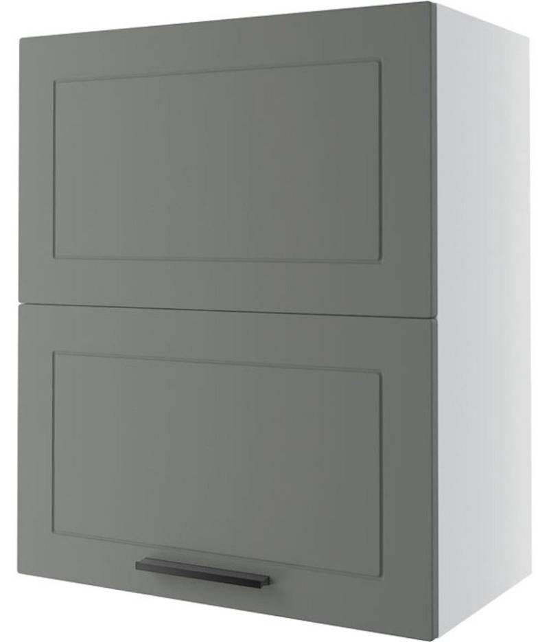 Feldmann-Wohnen Faltlifthängeschrank Kvantum (Klappenbeschläge mit Soft-Close-Funktion, 1-St., Fronten mit dekorativen Fräsungen und leicht abgerundeten Ecken) 60x32,5x72cm eiche artisan - weiß matt (Q-W8B/60-AV) von Feldmann-Wohnen